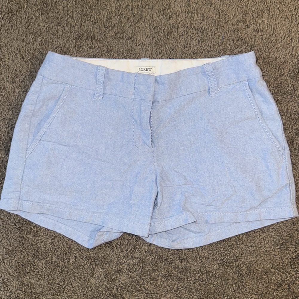 J. Crew Women's Blue 3.5" Classic Oxford Short